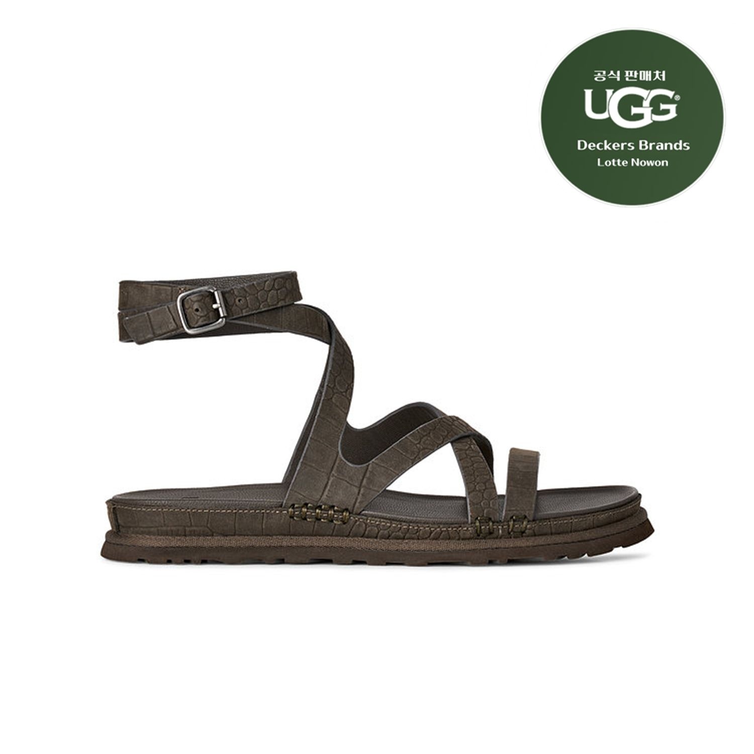 [롯데백화점] 어그 공식 [WOMEN] 앵클 벨크로 샌들 (골든게이즈 엠보스드 앵클 랩) 1666105523 LE1221100760