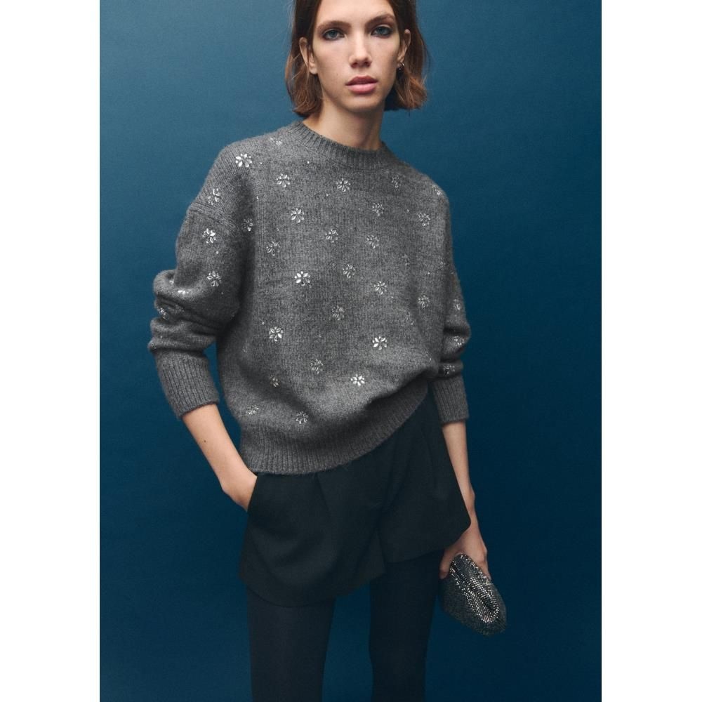 MANGO WOMAN 스웨터 BRILLO Gray 17007805