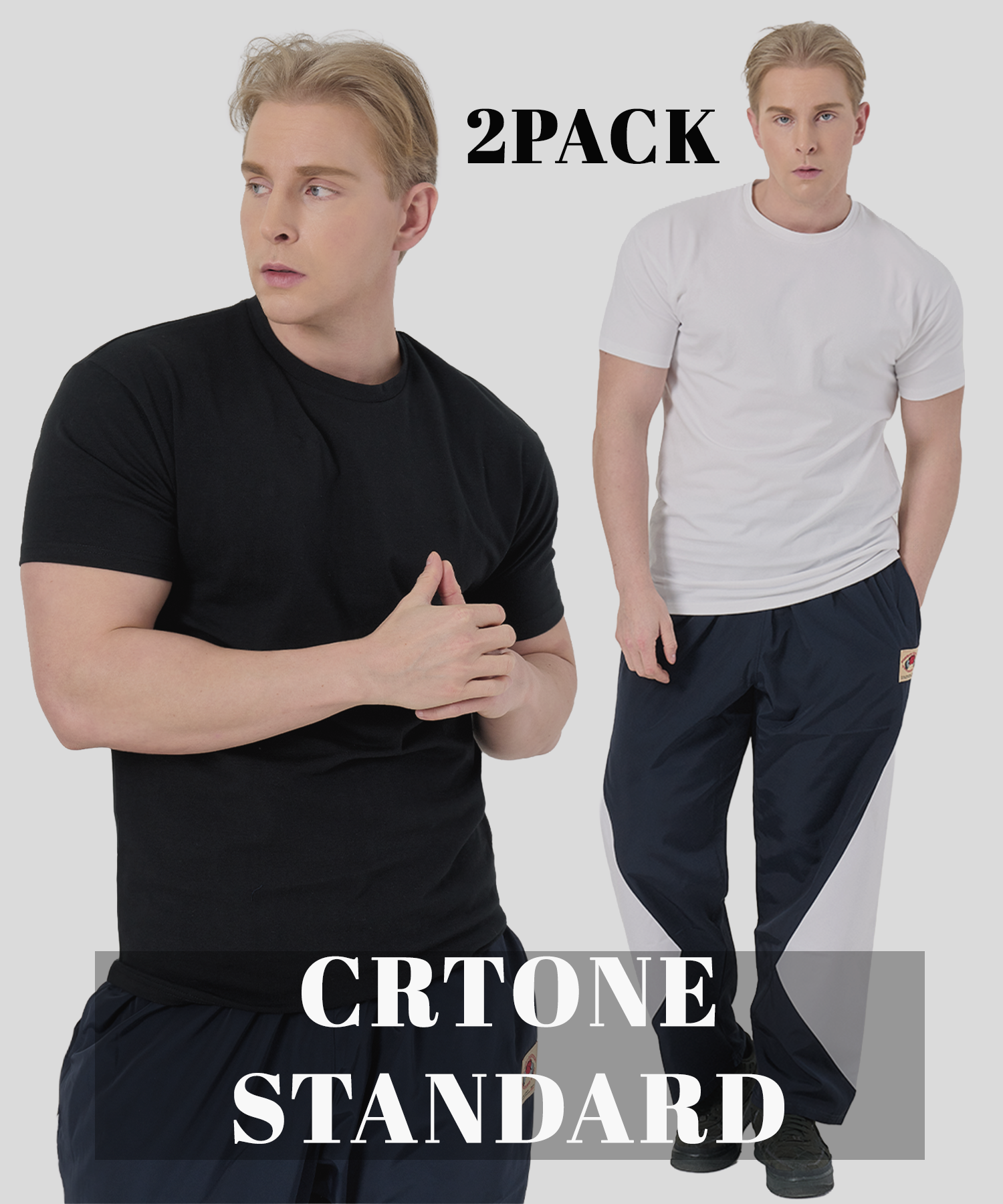 CRT-1 무지 머슬핏 반팔