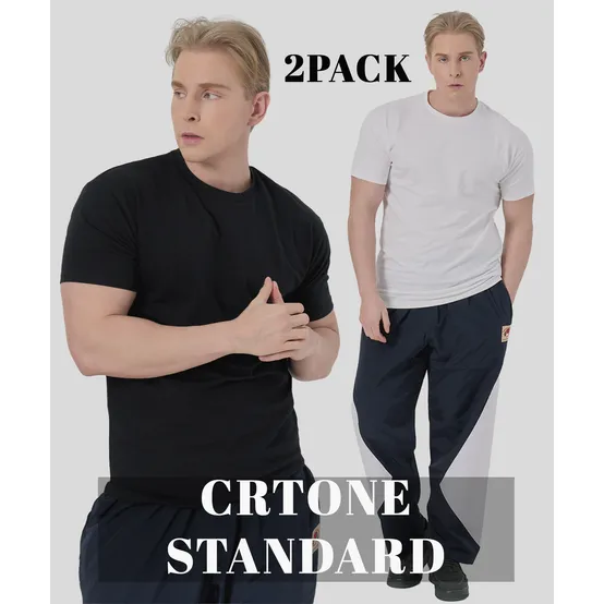 [입점 이벤트 2PACK] 무지 머슬핏 반팔 2 Color