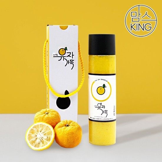 G) [맘스킹] 다랭이팜 남해유자로 갈아만든 유자가득유자청 600g