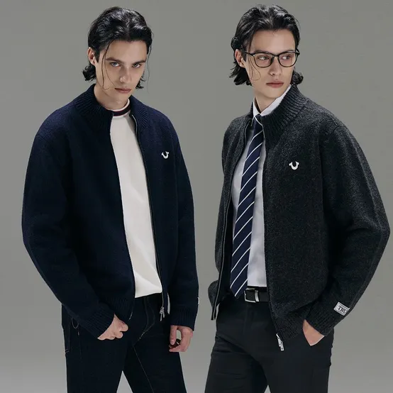 [트루릴리전] 25FW 남성 니트 집업 가디건 1종