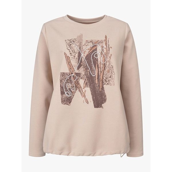 아날도바시니 [하프클럽](아날도바시니) 아트웍 밑단 스트링 기모 티셔츠(AV12TS03M)