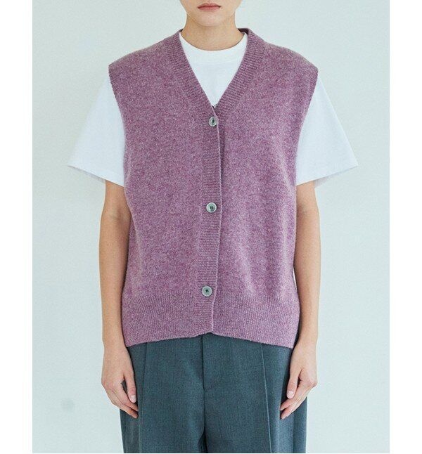 [패션플러스][모먼][MOMEN] Every Moment Knit Vest - Purple_XMCBVYZA41163