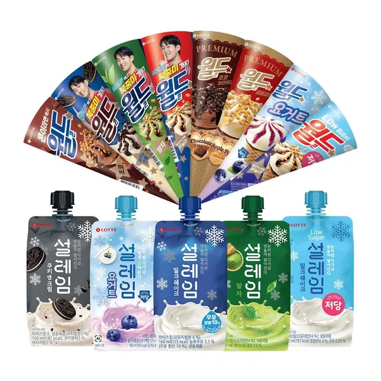 월드콘+설레임 13종 22개 골라담기 NEW 월드콘 북중미 이벤트 6종 외 설레임 요거트 저당,말차 등