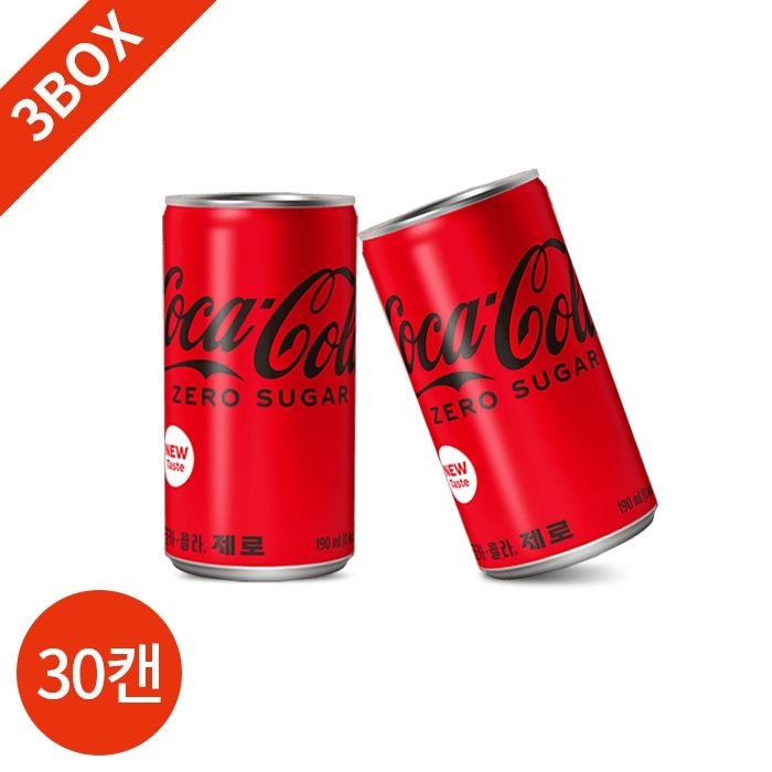 (코카콜라) 코카콜라 제로 190mLx30캔 3박스 묶음