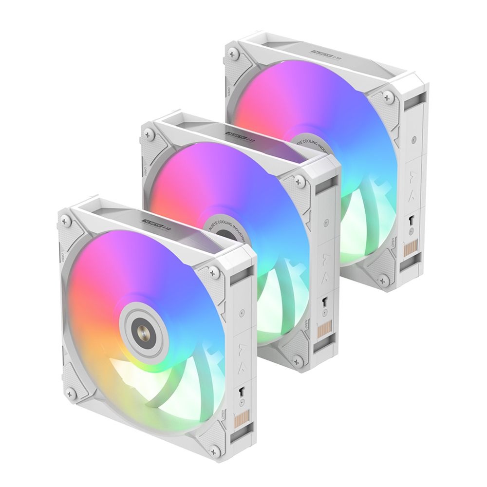 :ALSEYE i12 제이씨현 시스템 케이스 쿨러 (3팩, 화이트)