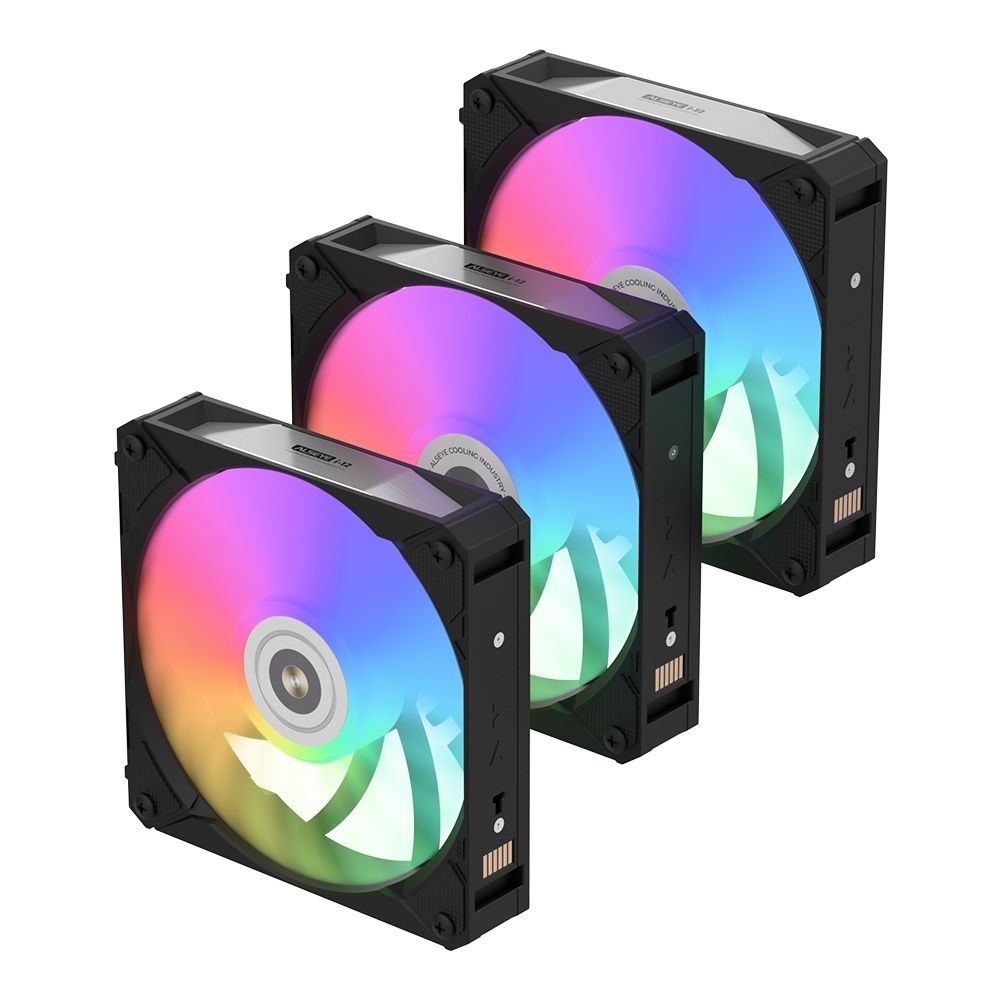 :ALSEYE i12 제이씨현 시스템 케이스 쿨러 (3팩, 블랙)