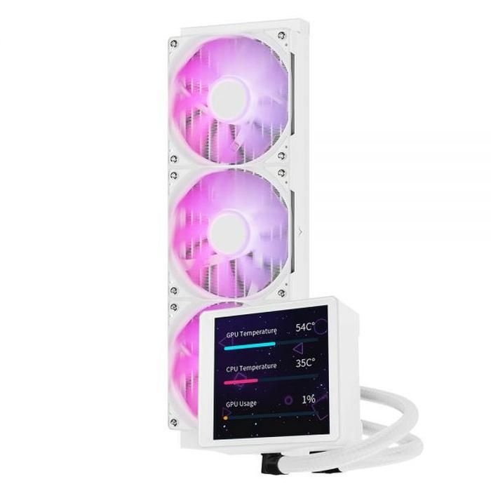 앱코 앱코 PC쿨러 컴퓨터 냉각 포세이돈 P360L LCD ARGB 화이트