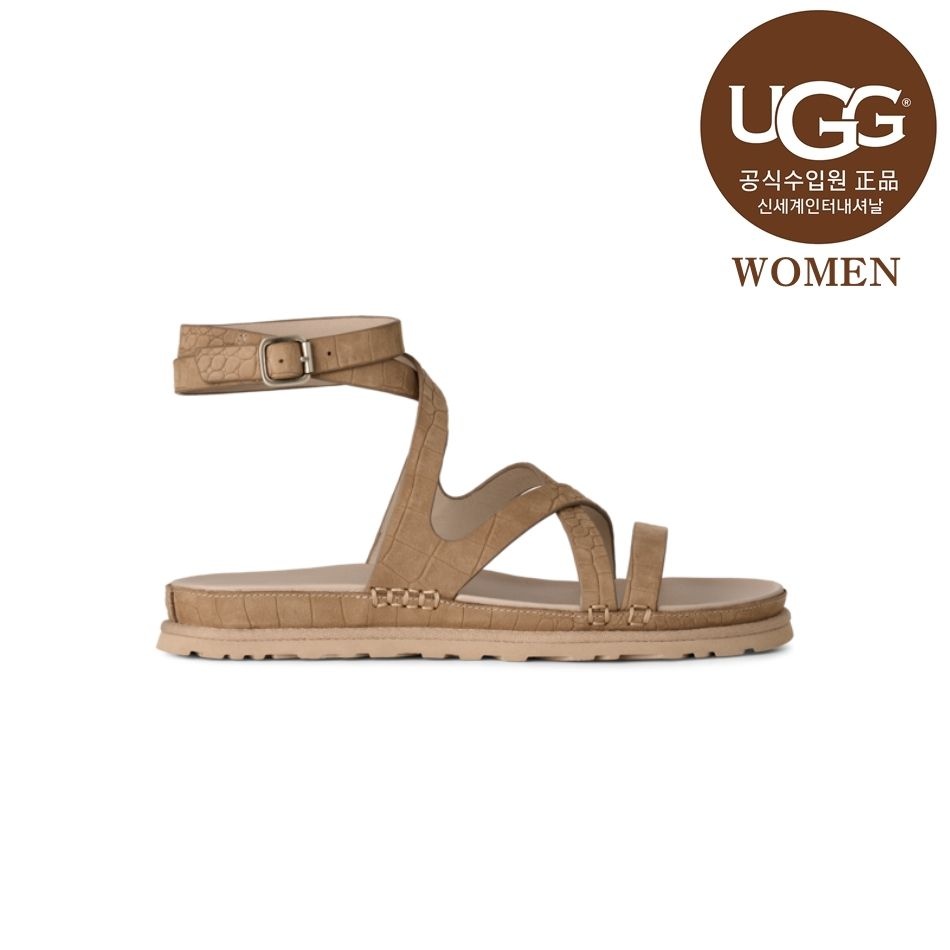 [롯데백화점] 어그 [공식][WOMEN]26SS 골든게이즈 엠보스드 앵클 랩 샌들 1666105524 MDSD LE1221116066