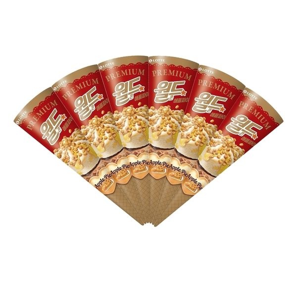 롯데제과(주) 월드콘 북중미 이벤트 프리미엄 월드콘 애플파이 160mlx6