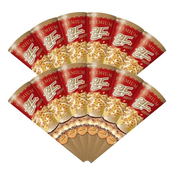 롯데제과(주) 월드콘 북중미 이벤트 프리미엄 월드콘 애플파이 160mlx12