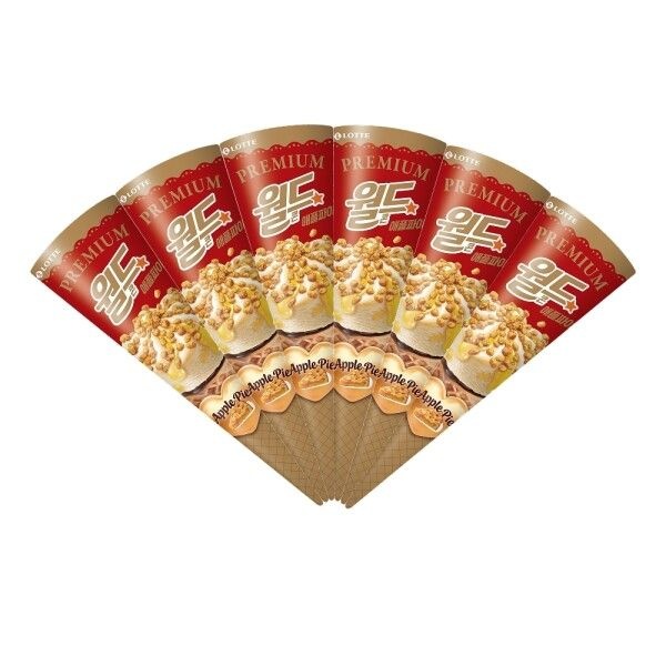 롯데웰푸드 [롯데웰푸드] 월드콘 북중미 이벤트 프리미엄 월드콘 애플파이 160mlx6