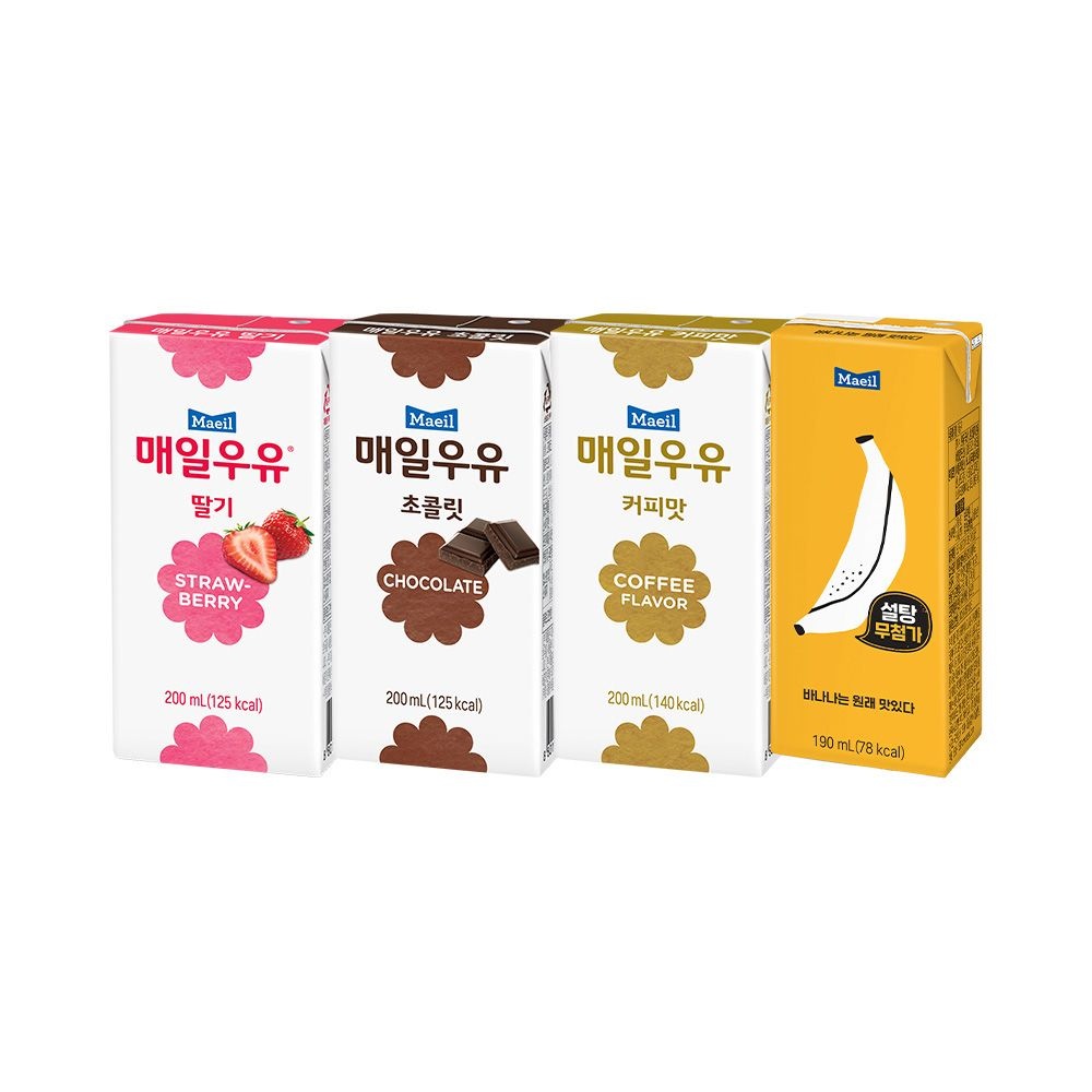 매일 바나나는 원래 맛있다 제로 24팩 + 딸기/초코/커피우유 24팩