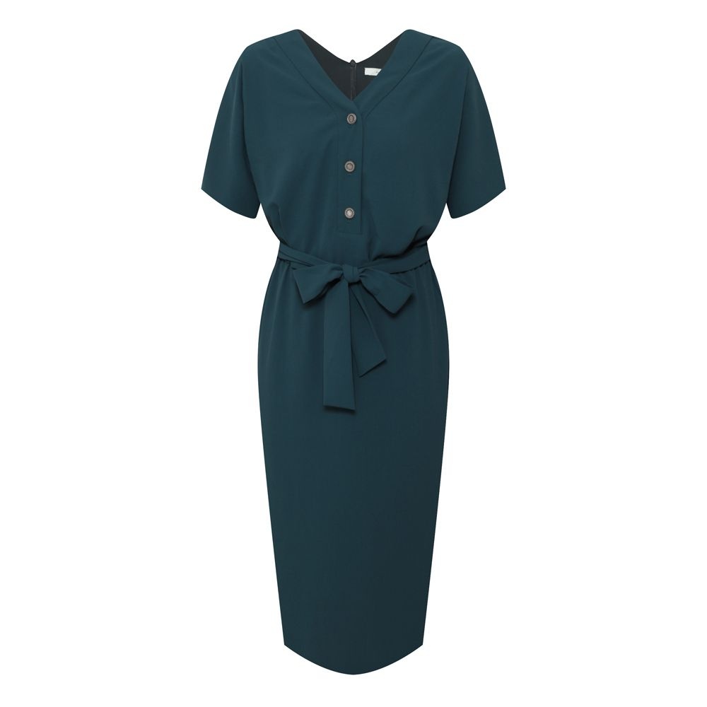 [롯데백화점] 캐리스노트 브이넥 반소매 정장원피스 다크블루 CN3MOP408DL LE1221107210