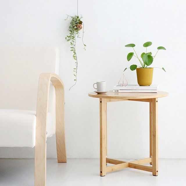 JAWAL 원목사이드테이블 WFR132B 대나무 5929.1563 당일발송