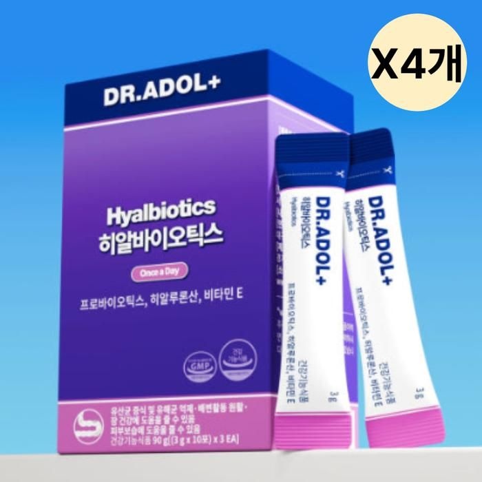 닥터아돌 히알바이오틱스 유산균 히알루론산 30포 X4