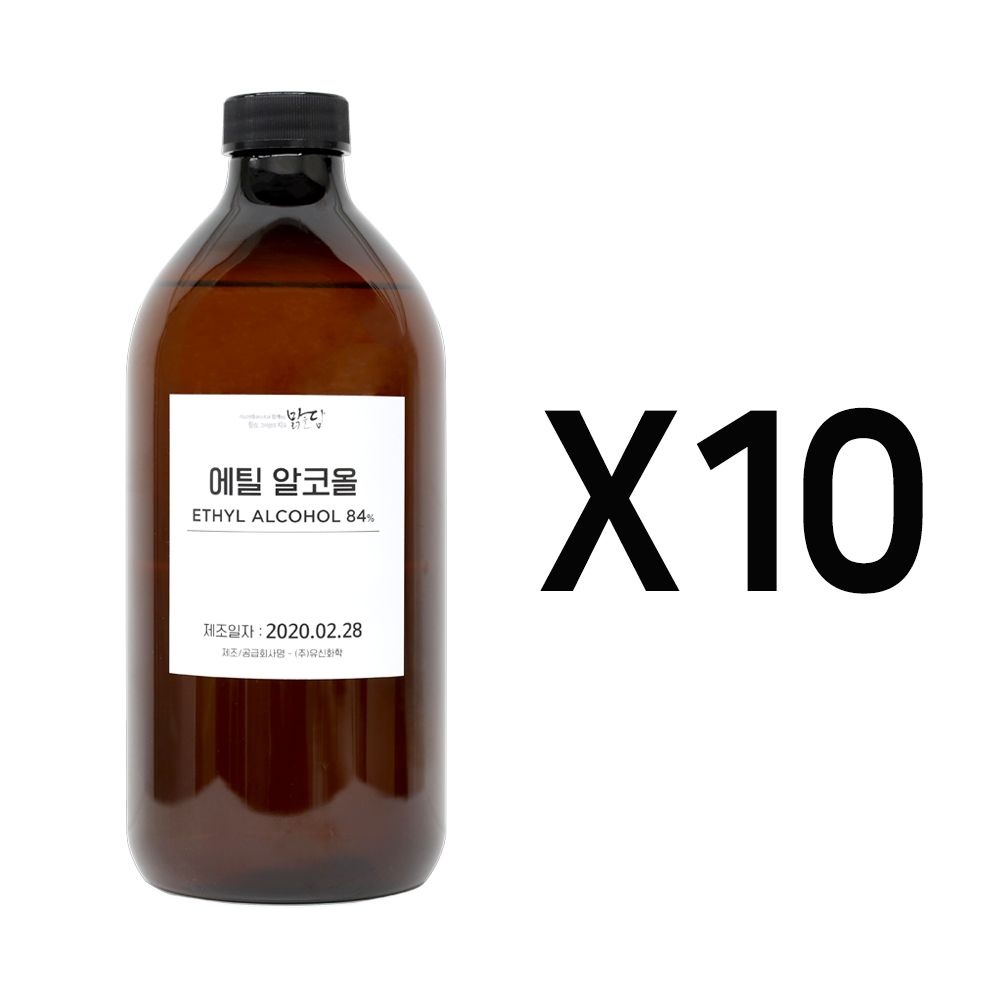 (주)더아름 맑을담 [맑을담] 식물성 소독용 에탄올 에틸알코올84% 1L 10개