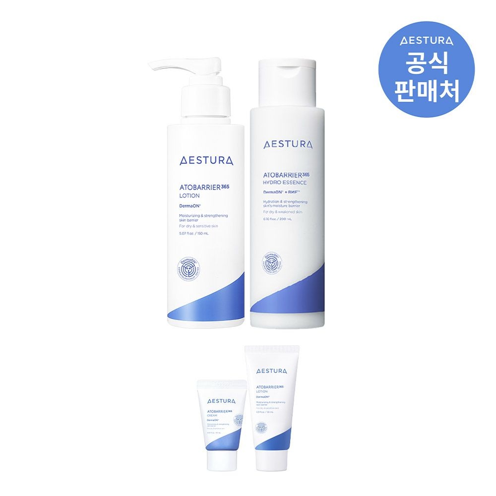 에스트라 [포토리뷰 2,000P 적립] 아토베리어365 하이드로 에센스 200ml + 로션 150ml