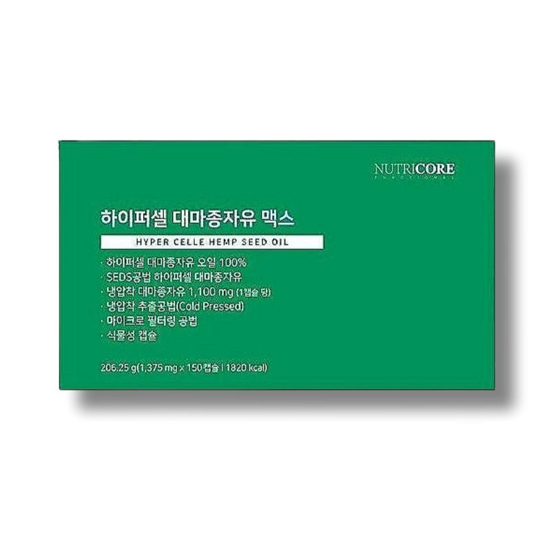 뉴트리코어 하이퍼셀 대마종자유 맥스 30캡슐 x 4+1개입