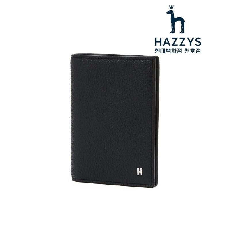 헤지스비밀상점 ACC HJWA6E611N2 네이비 로고장식 소가죽 중지갑22444241802255003