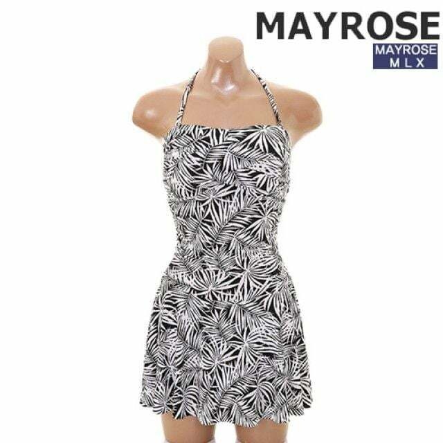 (현대Hmall) MLX 여름 여성 야자수패턴 A라인 원피스수영복_DM_462