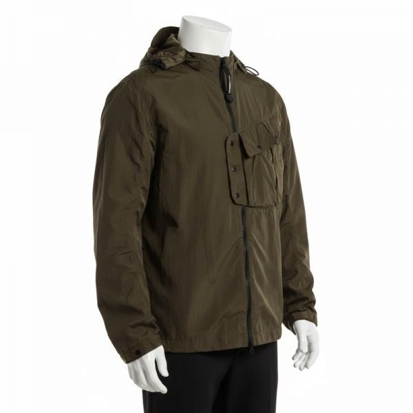 시피컴퍼니 12CMOS103A 고글 후드 윈드브레이커 남성 자켓 카키