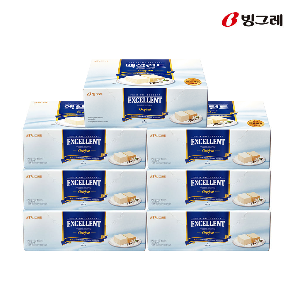[500원 적립] 빙그레 더 엑설런트 오리지널 800ml 7박스 아이스크림
