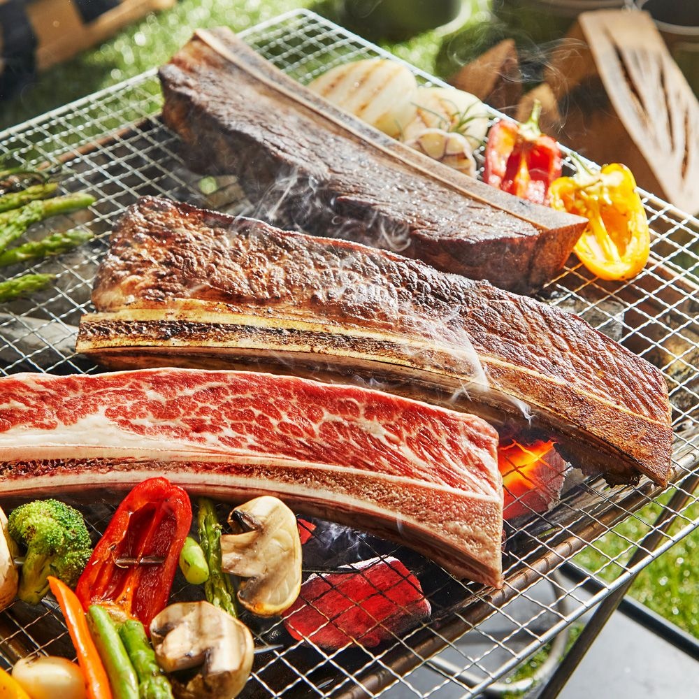 미트포테이블 미트포테이블 우대갈비 LA갈비 토마호크 티본 스테이크 살치살 소갈비살 블랙앵거스 소고기 캠핑 바베큐