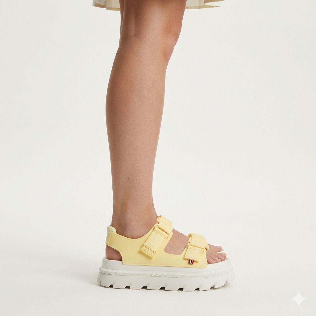 헌터 [WOMEN] 라이트 알개폼 웨빙 플랫폼 샌들 - 페스티레몬 HCWK007FDZFLE L7K3