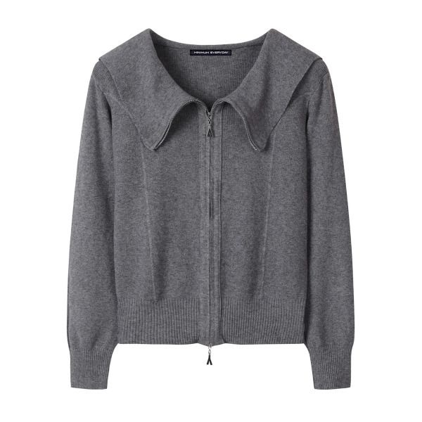 [미니멈 에브리데이.] [미니멈에브리데이][미니멈 에브리데이]세일러 카라 투웨이 집업 가디건 (EB3CK033D)