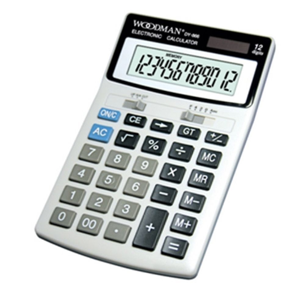 우드맨 계산기 12자리 1P 사무용 회계 세무 전자 문구 디지털
