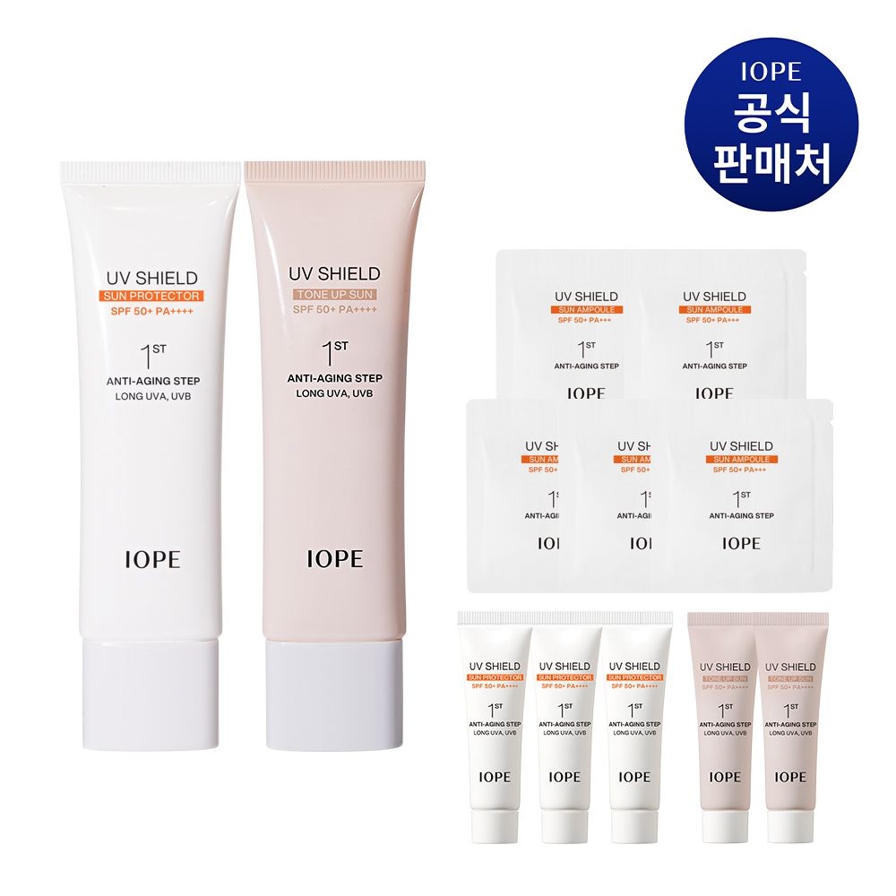 아이오페 [중복쿠폰] UV쉴드 선 프로텍터 50ml + 톤업 선 50ml