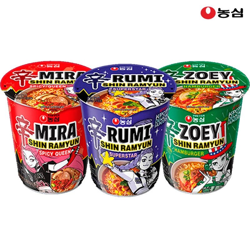신라면X헌트릭스 컵라면 3종 18개