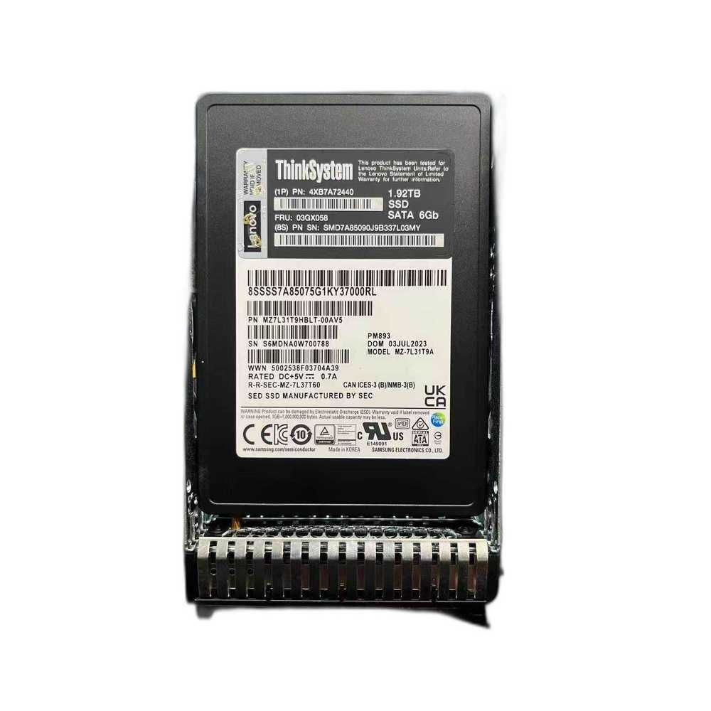 [해외] 레노버 4XB7A72440 PM893 1.92T SATA 2.5SSD 03GX058
