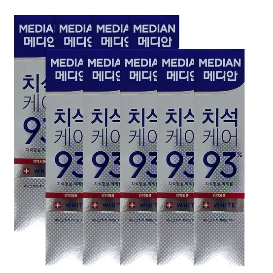 메디안 치석케어 화이트 치약 120g x 9개