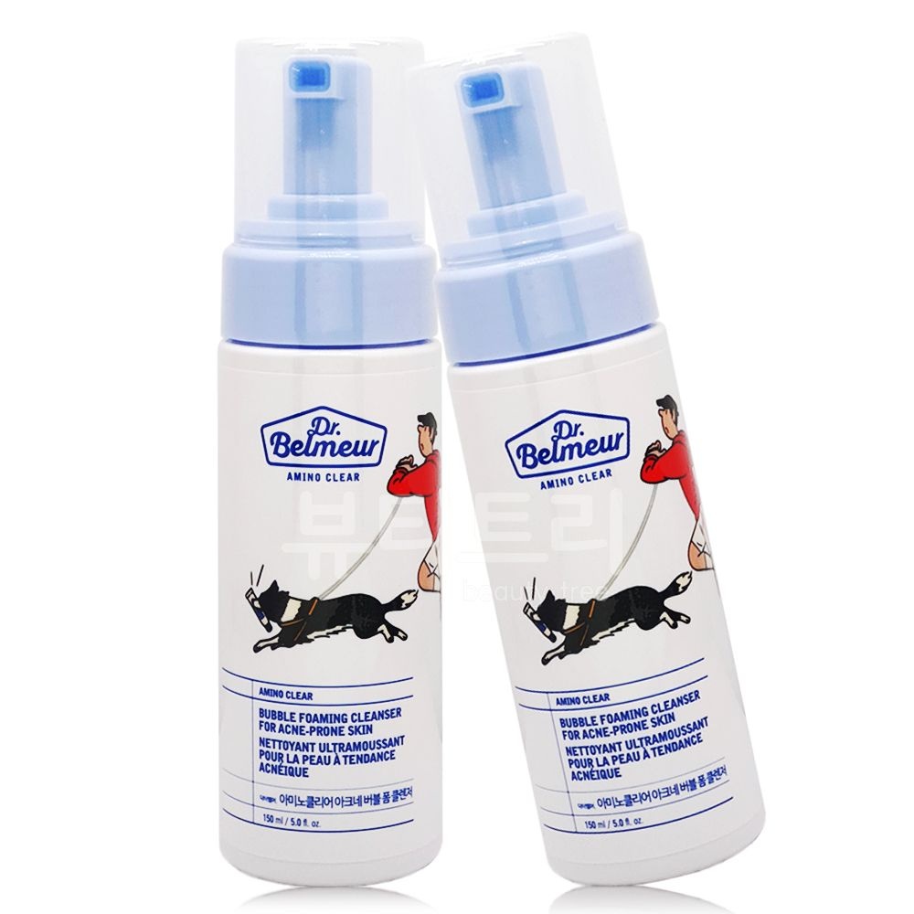 엘지생활건강 더페이스샵 닥터벨머 아미노클리어 아크네버블폼클렌저 150ml+150ml