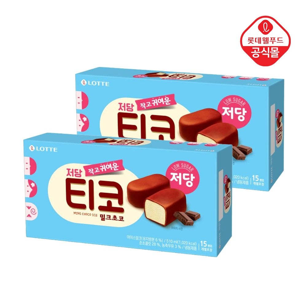 롯데웰푸드 저당 티코 밀크초코 510ml x 2개