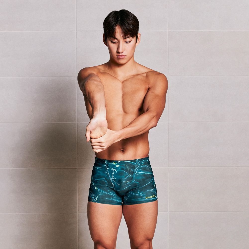 [㈜배럴/㈜배럴]배럴 에너제틱 플로우 2부 재머 수영복 딥그린 (B6SMSMS113DER)