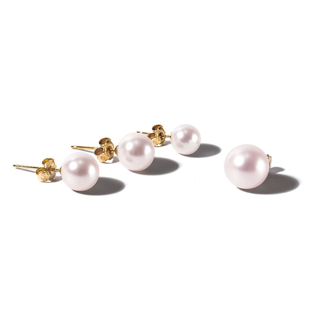 14K 아코야 스터드 진주귀걸이 4mm 5mm AAA+ (진주 감정서 포함)