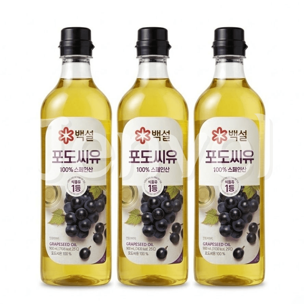 젠벨협력사 CJ 백설 포도씨유 900ml 3개 튀김 부침 기름 요리용 식용유