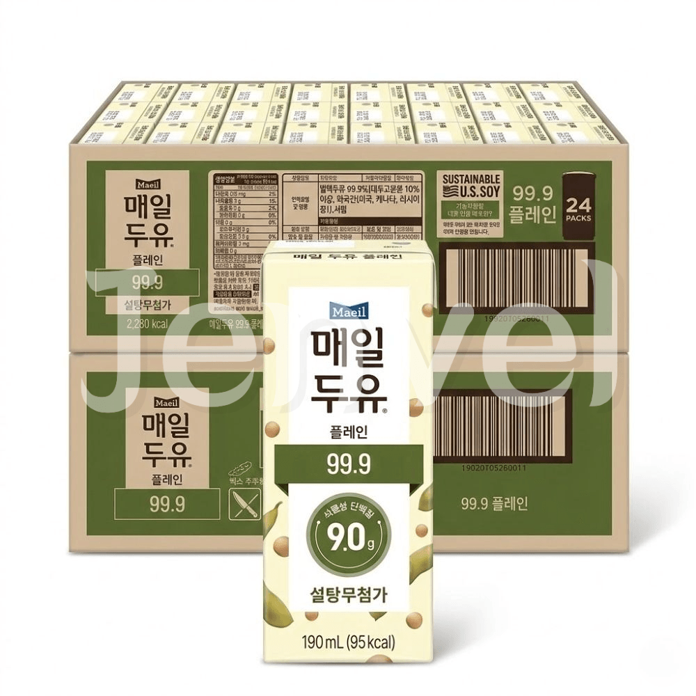 젠벨협력사 매일두유 99.9 설탕무첨가 190ml 48개 무가당 비건 멸균두유