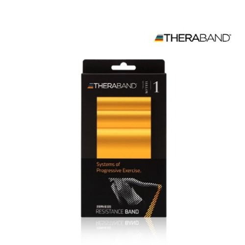 The Hygenic Corp THERABAND 정품 세라밴드 개인용 2M 레벨1 옐로우 운동밴드 저항밴드 근력밴드