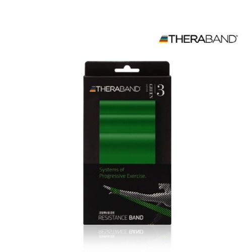 The Hygenic Corp THERABAND 정품 세라밴드 개인용 2M 레벨3 그린 운동밴드 저항밴드 근력밴드