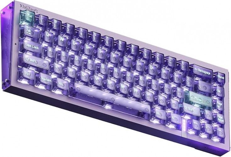 [해외] MelGeek REAL67 유선 게이밍기계식키보드 유선 RGB 저소음 적축 핫스왑 알루미늄 풀배열 PC용