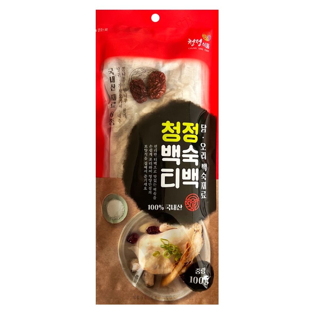 [온누리상품] 국산 백숙 티백 100g 삼계탕 한방티백
