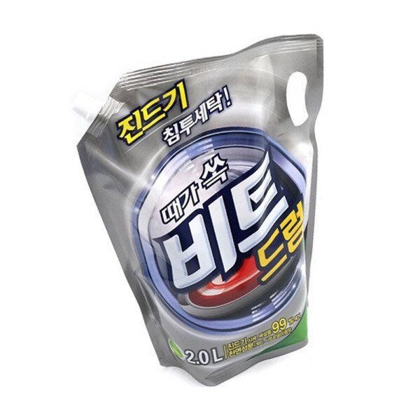 비트 런드리 소다 액체 세제 물세제 드럼 세탁기 2L 진드기 리필 파우치 운동복 속옷 통 세척 때가쏙 빨래 고농축