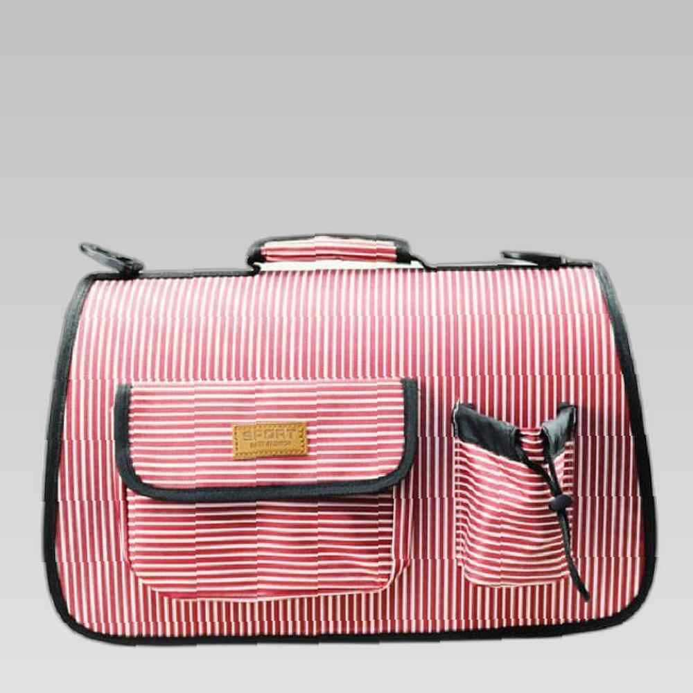 천국 스포츠 이동가방 줄무늬핑크 L 강아지이동가방 강아지가방 강아지캔넬 강아지이동장 캔넬 강아지케이지