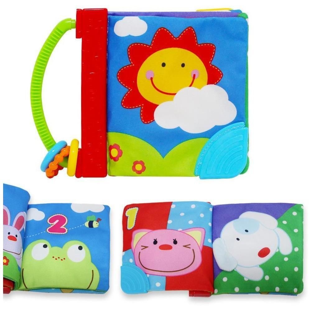 귀여운 동물그림 헝겊촉감 돌아기책 3종 세트 셀프100일상 쌍둥이선물 출산전준비