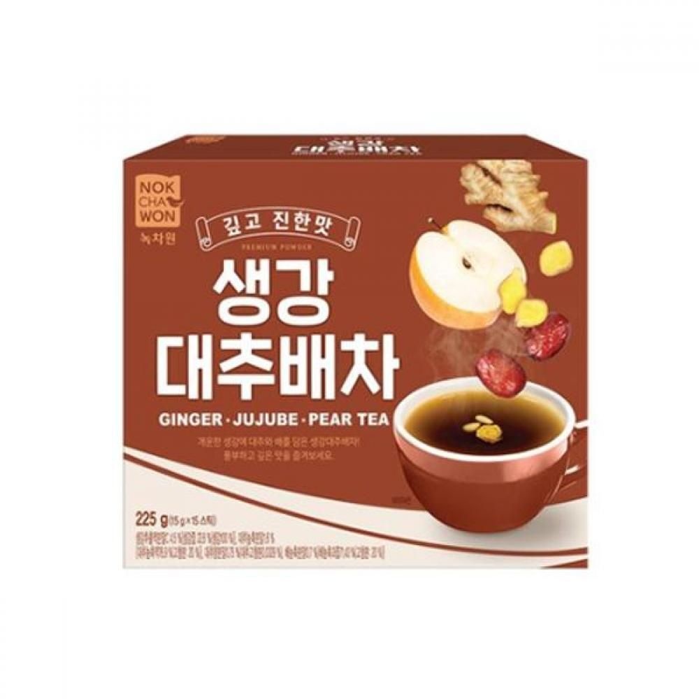 녹차원 생강대추배차 15gx15개입 녹차잎 티